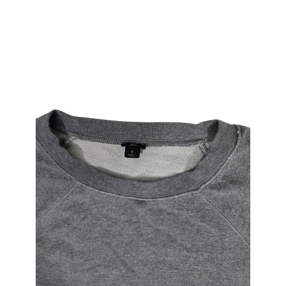 J. Crew Womens Gray Sweatshirt With White Floral Embroidery On Sleeves Size S - Picture 4 of 5